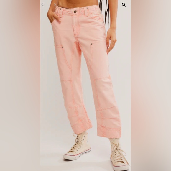 Free People Denim - Free People SUPERSONIC SLIM PANT  IN CORAL PINK